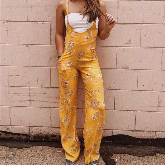 Flynn Skye Pants - Floral Overalls